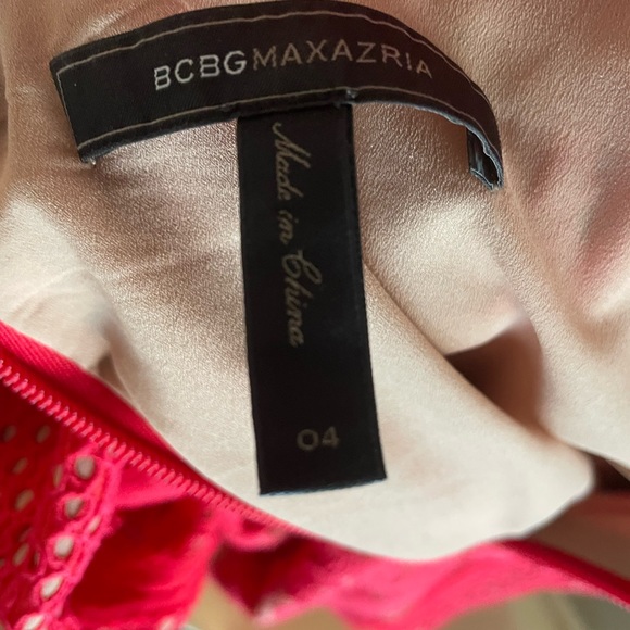 BCBG Avril Red Berry Lace Dress - Picture 4 of 8